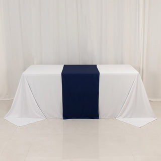 Durable Navy Blue Polyester Table Runner for Elegant Event Settings Durable Navy Blue Polyester Table Runner for Elegant Event Settings