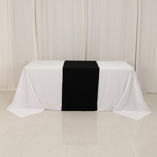 <strong>Premium Black Wide Polyester Table Runner</strong> <strong>Premium Black Wide Polyester Table Runner</strong>