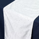 White Scuba Polyester Table Runner with Rhinestone Accents - 12x108inch