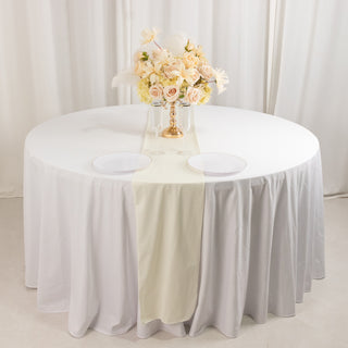 <span>Elegant Ivory Scuba Polyester Table Runner</span> <span>Elegant Ivory Scuba Polyester Table Runner</span>