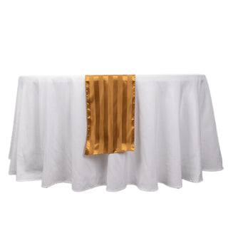 Make a Statement with the Gold Satin Stripe Table Runner