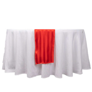 Unveil the Potential of Your Event with the Red Satin Stripe Table Runner Unveil the Potential of Your Event with the Red Satin Stripe Table Runner