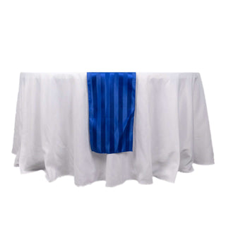 Create Unforgettable Memories with the Royal Blue Satin Stripe Table Runner Create Unforgettable Memories with the Royal Blue Satin Stripe Table Runner