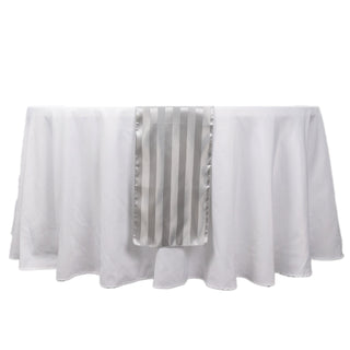 Create Extraordinary Memories with the Silver Satin Stripe Table Runner