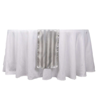 Create Extraordinary Memories with the Silver Satin Stripe Table Runner Create Extraordinary Memories with the Silver Satin Stripe Table Runner