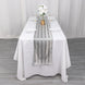 12x108inch Silver Satin Stripe Table Runner, Elegant Tablecloth Runner