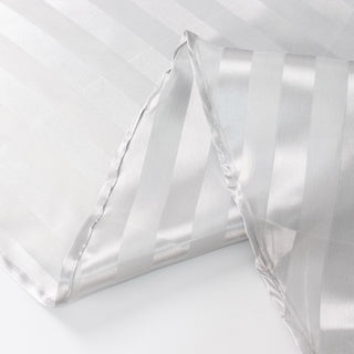 Versatile and Practical: The Silver Satin Stripe Table Runner