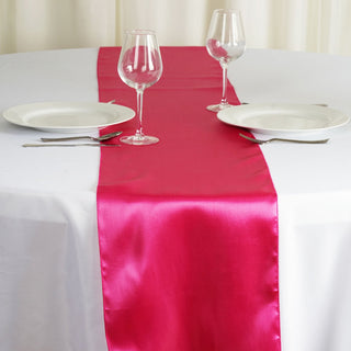 Create a Stunning Tablescape with the Fuchsia Satin Table Runner Create a Stunning Tablescape with the Fuchsia Satin Table Runner