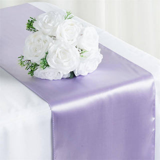 Elevate Your Event Decor with the Lavender Satin Table Runner