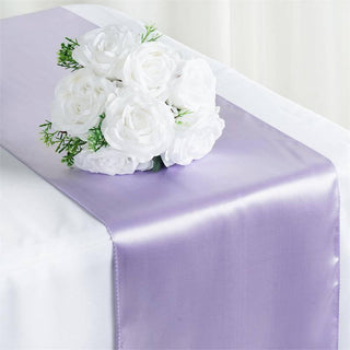 Elevate Your Event Decor with the Lavender Satin Table Runner Elevate Your Event Decor with the Lavender Satin Table Runner