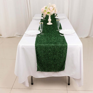 Add a Touch of Sophistication with the Green Fringe Shag Polyester Table Runner Add a Touch of Sophistication with the Green Fringe Shag Polyester Table Runner