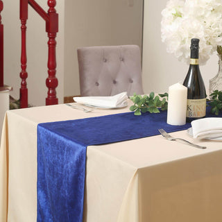 Create a Luxurious Ambiance with the Royal Blue Premium Velvet Table Runner
