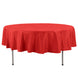 90inch Red 200 GSM Seamless Premium Polyester Round Tablecloth
