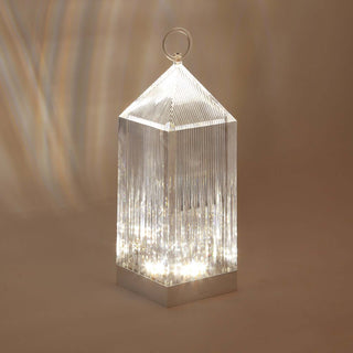 Retro Lighthouse Style LED Crystal Lantern Table Lamp - Elegant White Retro Lighthouse Style LED Crystal Lantern Table Lamp - Elegant White