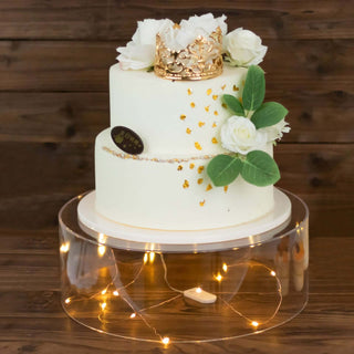Transform Your Dessert Display with the 14" Round Acrylic Transparent Fillable Display Box Cake Stand Transform Your Dessert Display with the 14" Round Acrylic Transparent Fillable Display Box Cake Stand