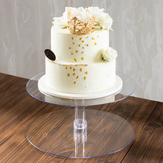 Elegant and Versatile 16" Round 2-Tier Clear Acrylic Cake Stand