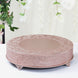 22inch Round Rose Gold Embossed Cake Stand Riser Matte Metal Cake Pedestal