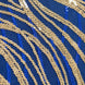 Royal Blue Gold Wave Embroidered Sequin Mesh Dinner Napkin, Reusable Decorative Napkin#whtbkgd
