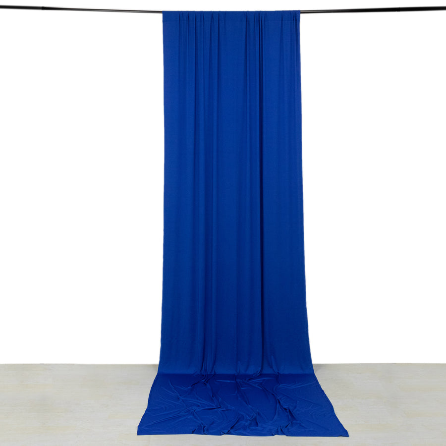 Royal Blue 4-Way Stretch Spandex Photography Backdrop Curtain with Rod Pockets, Drapery Panel