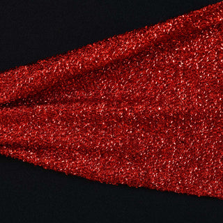 Make a Statement with Red Metallic Shimmer Tinsel Spandex Chair Sashes Make a Statement with Red Metallic Shimmer Tinsel Spandex Chair Sashes