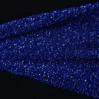Unleash the Beauty of Royal Blue with Metallic Shimmer Tinsel Spandex Chair Sashes Unleash the Beauty of Royal Blue with Metallic Shimmer Tinsel Spandex Chair Sashes