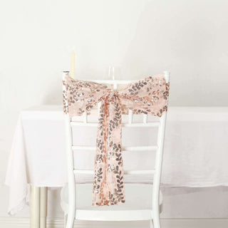 Create Captivating Moments with Rose Gold Tulle Chair Sashes Create Captivating Moments with Rose Gold Tulle Chair Sashes
