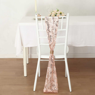 Add Elegance to Your Event with Rose Gold Tulle Chair Sashes