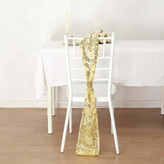Add Glimmering Gold Elegance to Your Wedding with Gold Tulle Chair Sashes Add Glimmering Gold Elegance to Your Wedding with Gold Tulle Chair Sashes