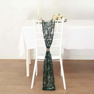 Enhance Your Event Decor with Hunter Emerald Green Tulle Chair Sashes Enhance Your Event Decor with Hunter Emerald Green Tulle Chair Sashes