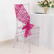 6inch x 88inch Fuchsia Silver Wave Embroidered Sequin Mesh Chair Sashes