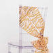 6inch x 88inch Rose Gold Mesh Chair Sashes With Gold Wave Embroidered Sequins