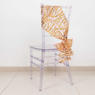 Add a Touch of Glamour with Rose Gold Mesh Chair Sashes
