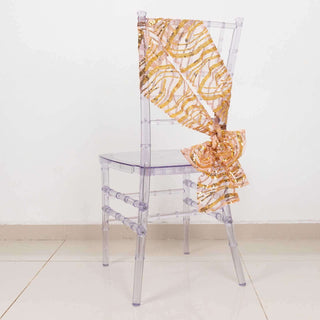 Add a Touch of Glamour with Rose Gold Mesh Chair Sashes Add a Touch of Glamour with Rose Gold Mesh Chair Sashes