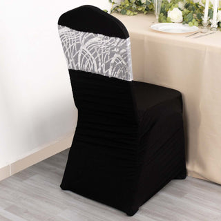 Create Unforgettable Moments with Silver Wave Chair Sash Bands Create Unforgettable Moments with Silver Wave Chair Sash Bands