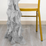 Chiffon Silver Curly Willow Chair Sashes#whtbkgd