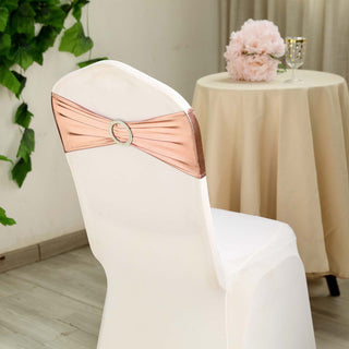 Create a Stunning Atmosphere with Metallic Blush Chair Sashes