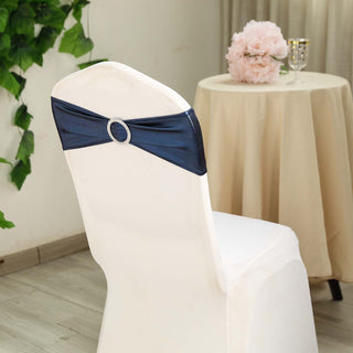 High-Quality and Durable Navy Blue Spandex Chair Sashes