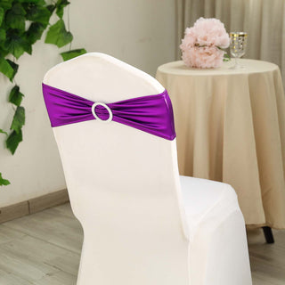 Create a Memorable Event with Purple Spandex Chair Sashes