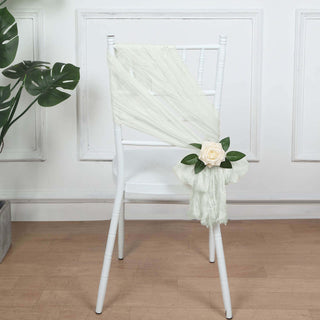 Enhance Your Event Decor with Ivory Gauze Cheesecloth Chair Sashes Enhance Your Event Decor with Ivory Gauze Cheesecloth Chair Sashes