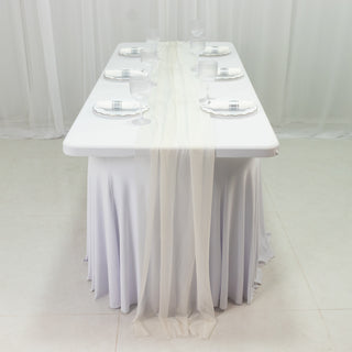 Ivory Sheer Chiffon Table Runners Ivory Sheer Chiffon Table Runners