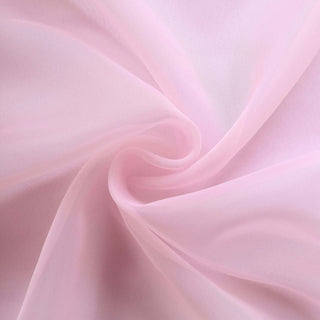 Soft pink sheer fabric with a delicate texture. #whtbkgd