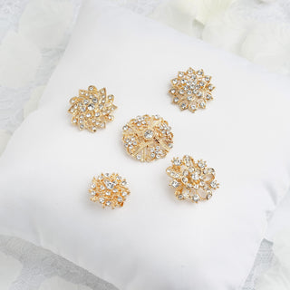 Glamorous Gold Plated Mandala Crystal Rhinestone Brooches Glamorous Gold Plated Mandala Crystal Rhinestone Brooches