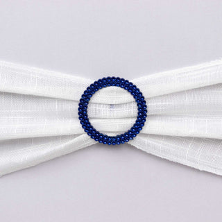 Create a Luxurious Table Setting with the Royal Blue 2.5" Diamond Circle Napkin Ring
