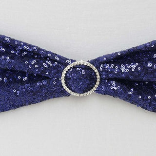 Add a Touch of Elegance with Navy Blue Sequin Chair Sashes Add a Touch of Elegance with Navy Blue Sequin Chair Sashes