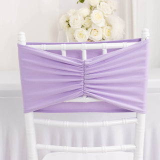 <strong>Versatile Wide Lavender Lilac Ruffled Fitted Chair Sashes</strong> <strong>Versatile Wide Lavender Lilac Ruffled Fitted Chair Sashes</strong>