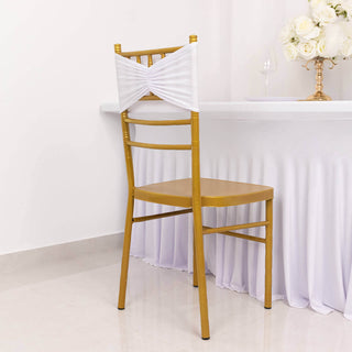 <strong>Easy To Use White Spandex Chair Sashes For All Events</strong> <strong>Easy To Use White Spandex Chair Sashes For All Events</strong>