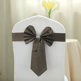 Enhance Your Event Decor with Charcoal Gray Reversible Chair Sashes