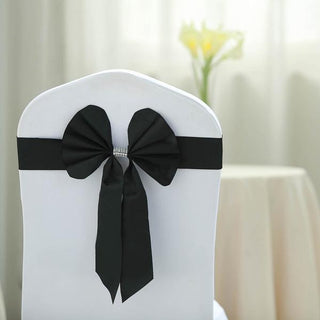 Elegant and Versatile Black Reversible Chair Sashes Elegant and Versatile Black Reversible Chair Sashes