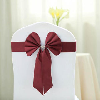 Enhance Your Event with Burgundy Reversible Chair Sashes