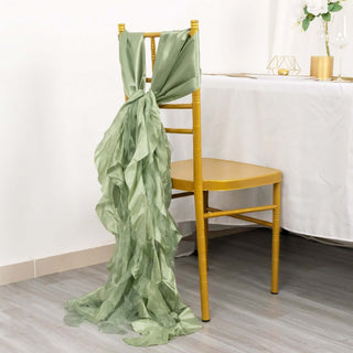 Add a Touch of Sophistication with Sage Green Chiffon Satin Chair Sashes Add a Touch of Sophistication with Sage Green Chiffon Satin Chair Sashes
